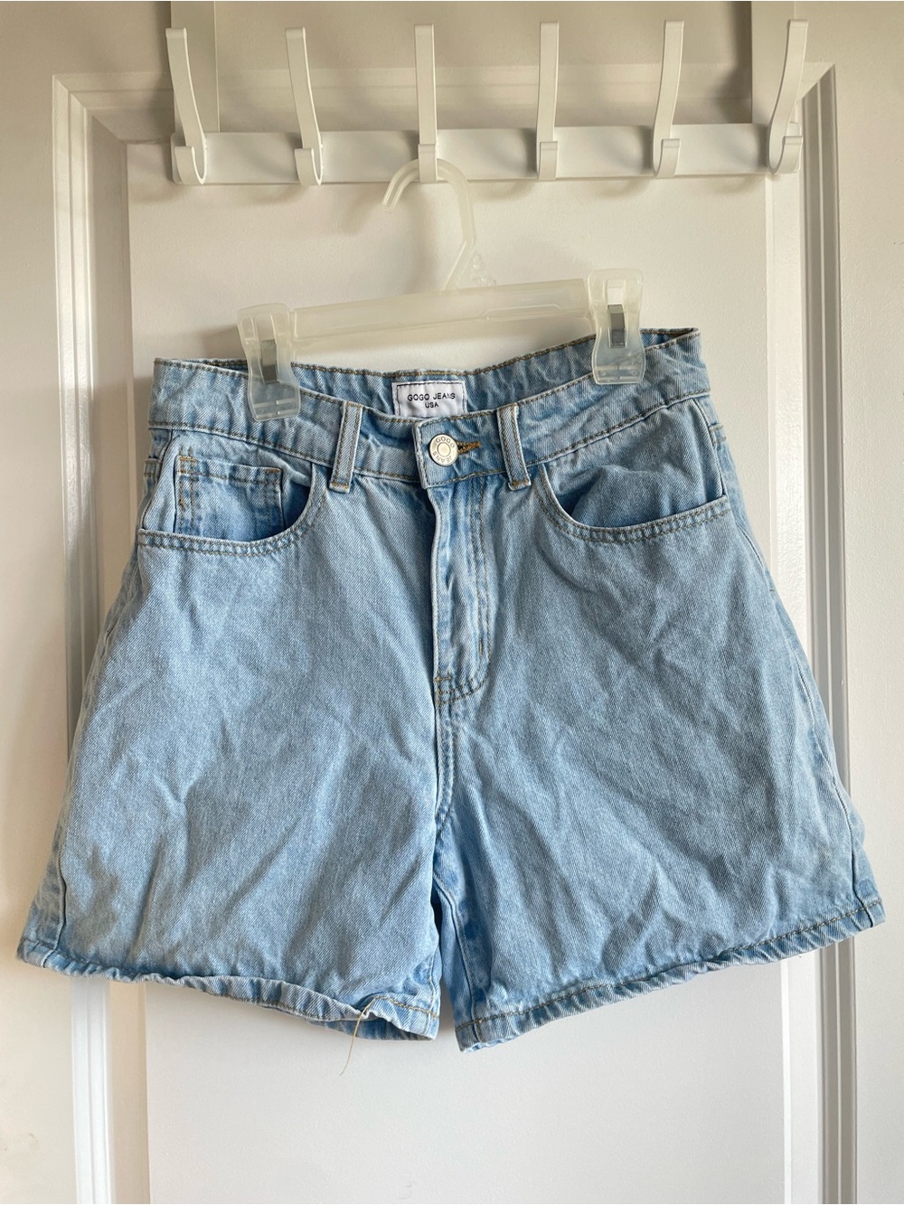 GOGO Light Blue High-Rise Denim Shorts